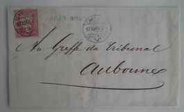 1869 Faltbrief von Lausanne nach Aubonne  mit Inhalt