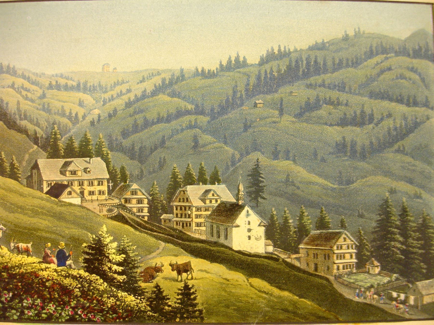 Stiche: RIGI KLÖSTERLI, AQUATINTA VON DIKENMANN – Antik aus Grüningen von Kartensammler 2