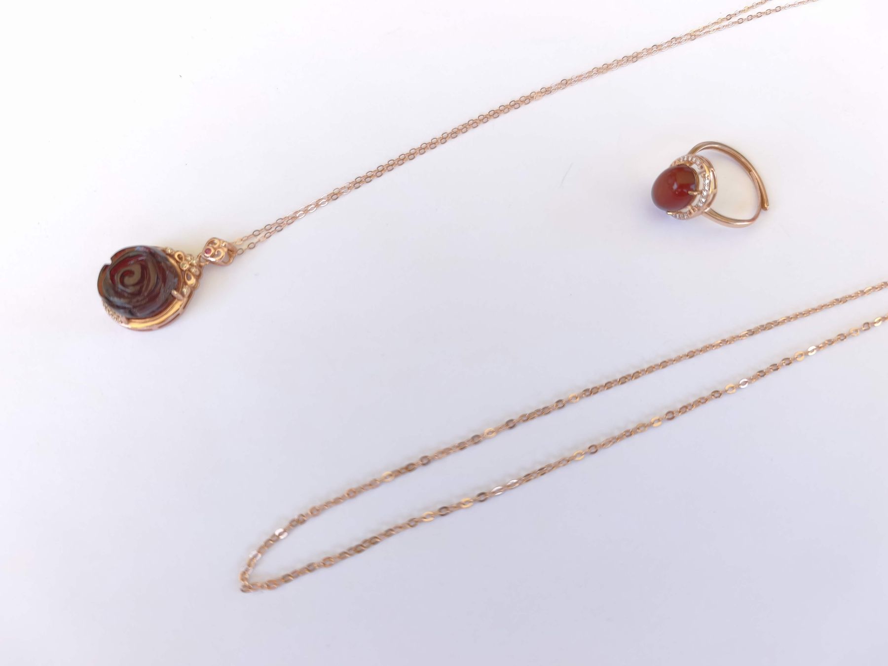 Altri gioielli: Kirschbernstein Set Rose Kette Ring 925  roségold Bernstein – Nuovo e nell'imballaggio originale da St. Gallen venduto da GIULESGG 9
