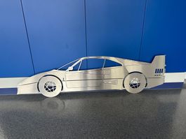 Ferrari  F 40 , Schnitt - Tafel  aus Chromstahl