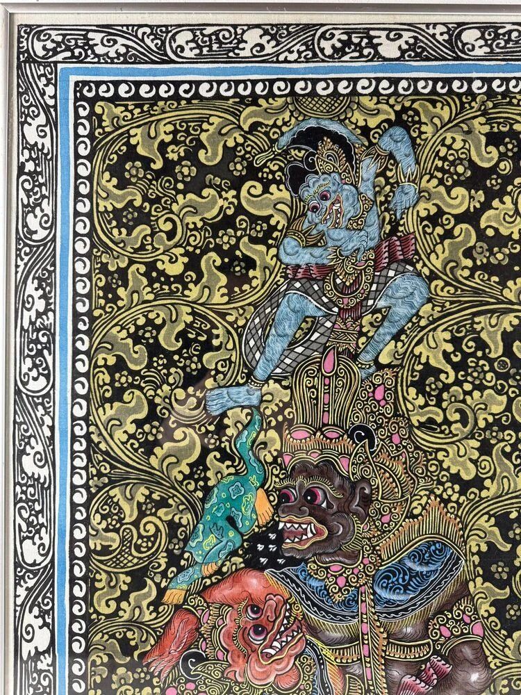 Dipinti: Traditionelle, reich illustrierte Stoffmalerei – Usato da Hinwil venduto da Chnap 1