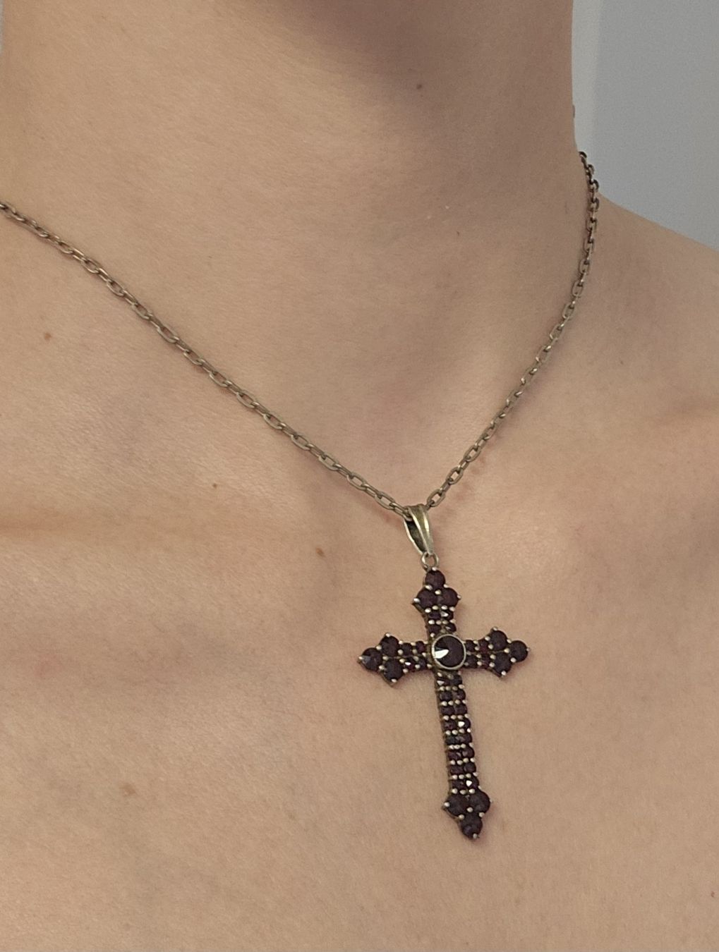 Pendentifs: Kreuzanhänger Silber mit Granat – D'occasion à Meilen par Anaisan