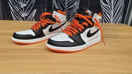 Nike Air Jordan 1 High Sneakers orange schwarz weiss Gr. 41
