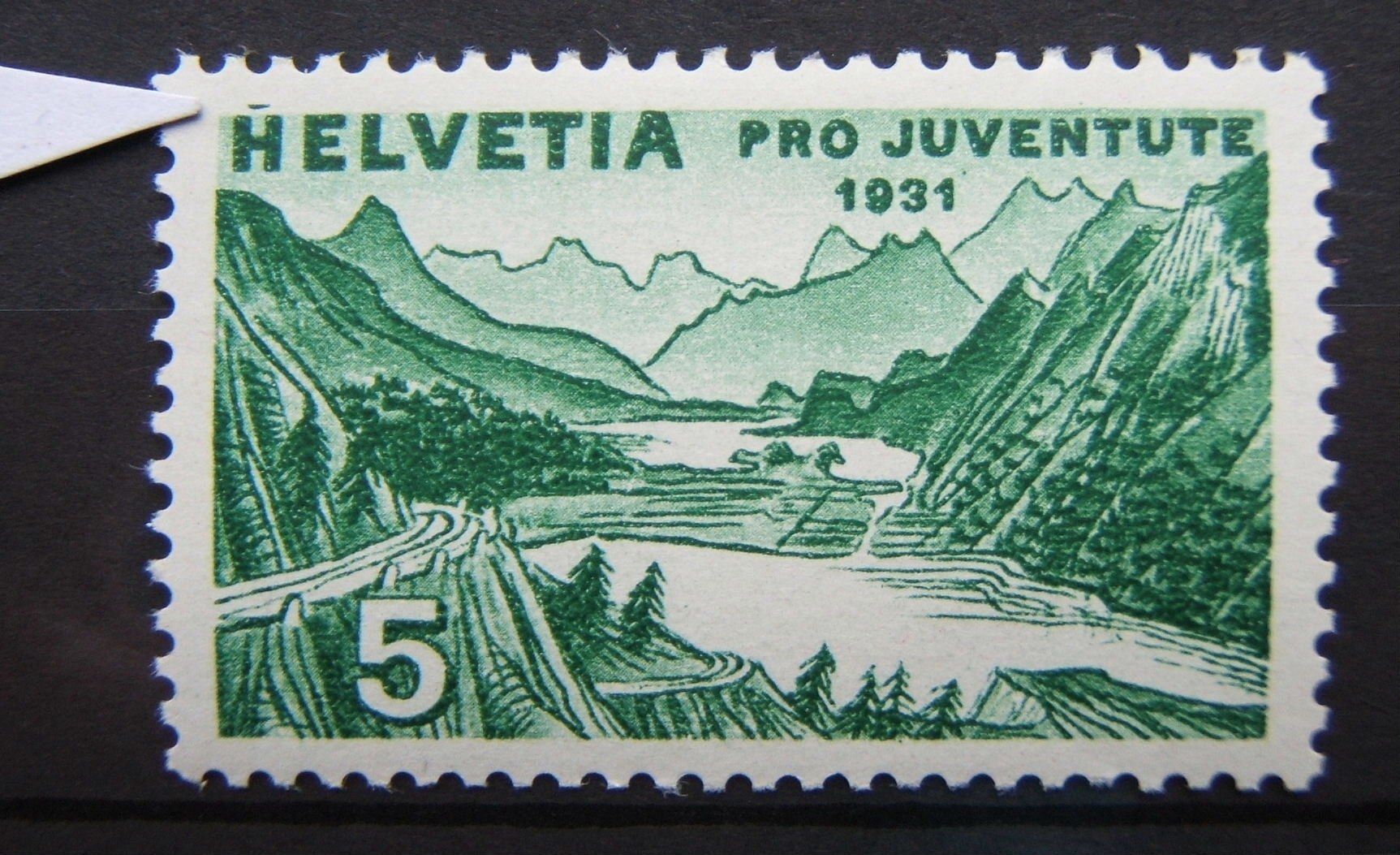 Tutti i francobolli: ABART PRO JUVENTUTE 1931 : STRICH OB "H" – Usato da Brunnen venduto da Nonne04