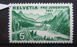 ABART PRO JUVENTUTE 1931 : STRICH OB "H"