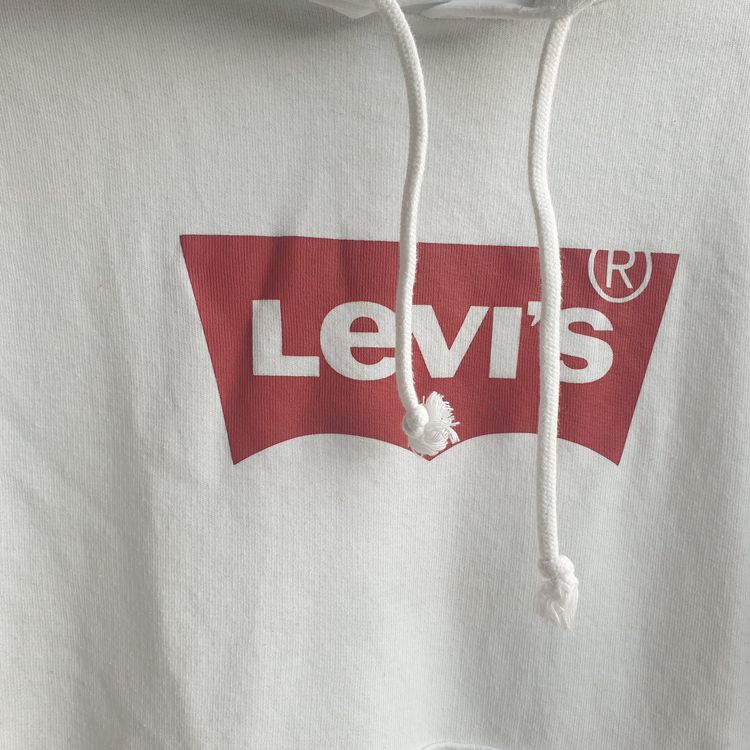 🐸 LEVI'S HOODIE KAPUZENPULLOVER PULLOVER WEISS S LEVIS (Gebraucht