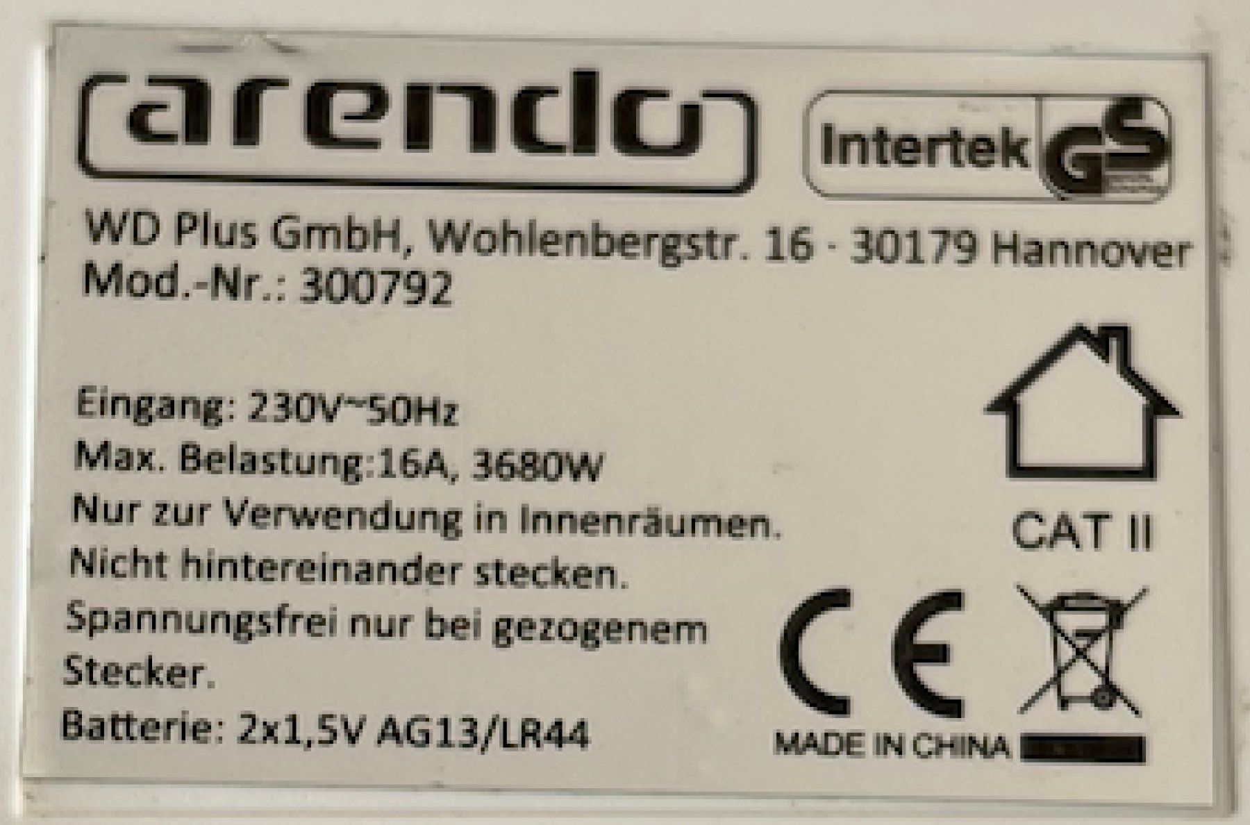 Tutti gli attrezzi: Arendo Energy Cost Meter 3680 W – Nuovo (secondo la descrizione) da Wisen venduto da Tukta08 2