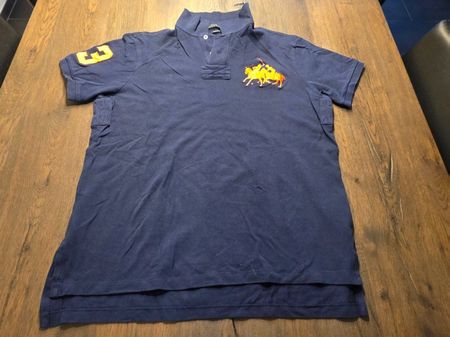Ralph Lauren Polo, navy/Orange, Gr. L (Custom Fit)