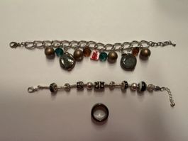 Schmuckset: 2 Armbänder und 1 Ring - Modeschmuck Set