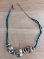 Joli collier satin/perles dorées PRINTEMPS NEUF