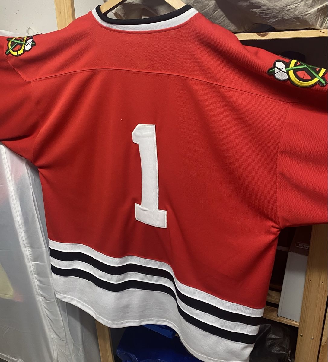 NHL Canottiere & Pantaloni: Chicago Blackhawks Goalie Jersey – Nuovo (secondo la descrizione) da binningen venduto da adgo22 2