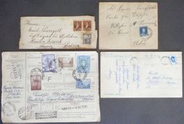 ARGENTINA: 4 envíos postales, 1900–1974