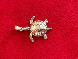 Anhänger Schildkröte 925 Sterling Silber Steel Art