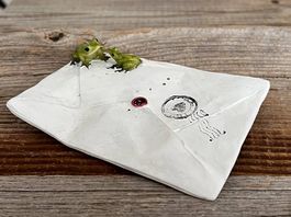 Brief mit Siegel und Fröschen - Frosch Nachricht - witzig