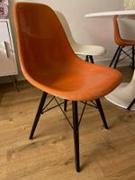 Eames Side Chair Wood Base (DSW) Fiberglass Vintage orange