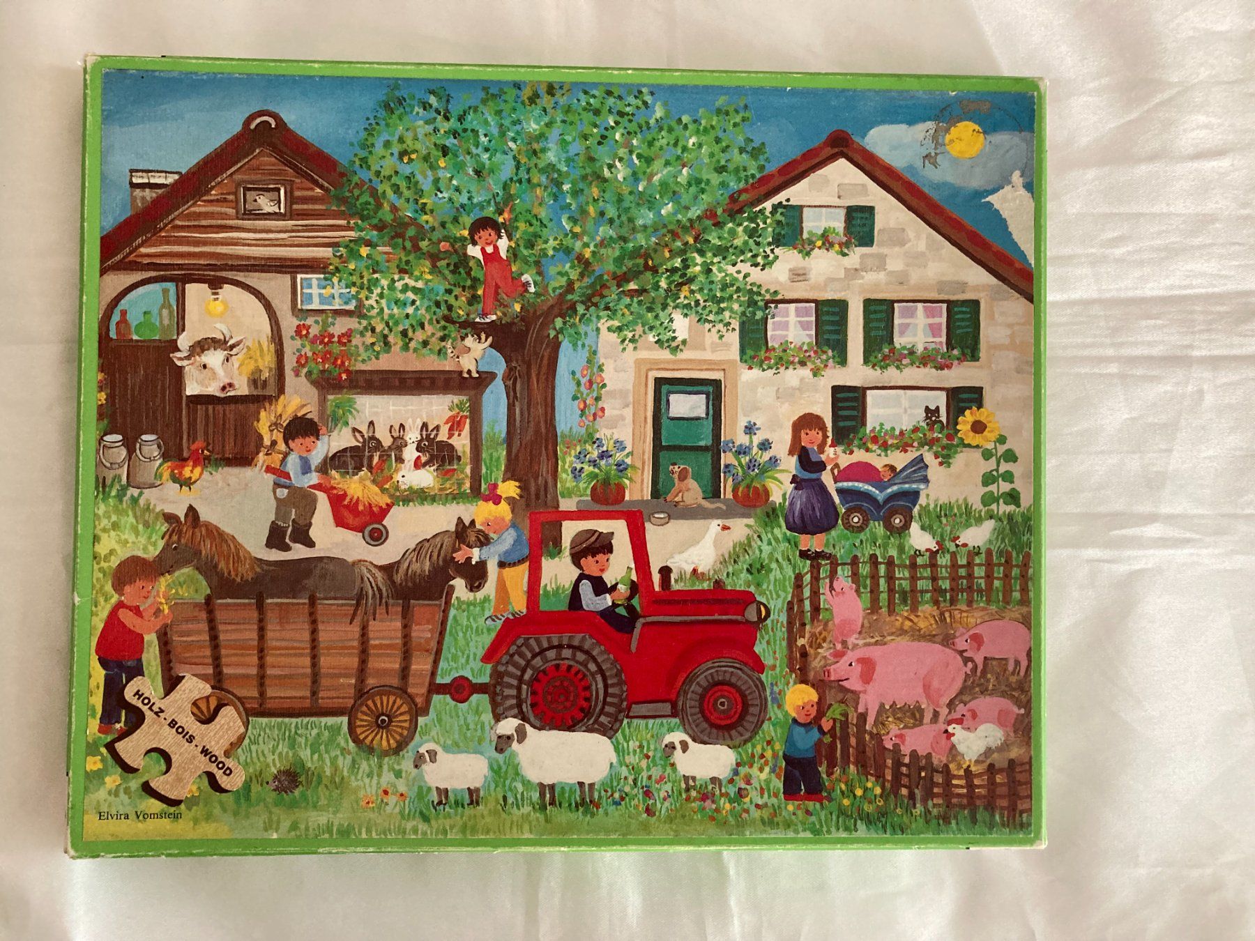 Penelope Puzzle: ***    Bauernhof Holzpuzzle  mit 80 Teilen   *** – Usato da Niederuzwil venduto da LaBambola