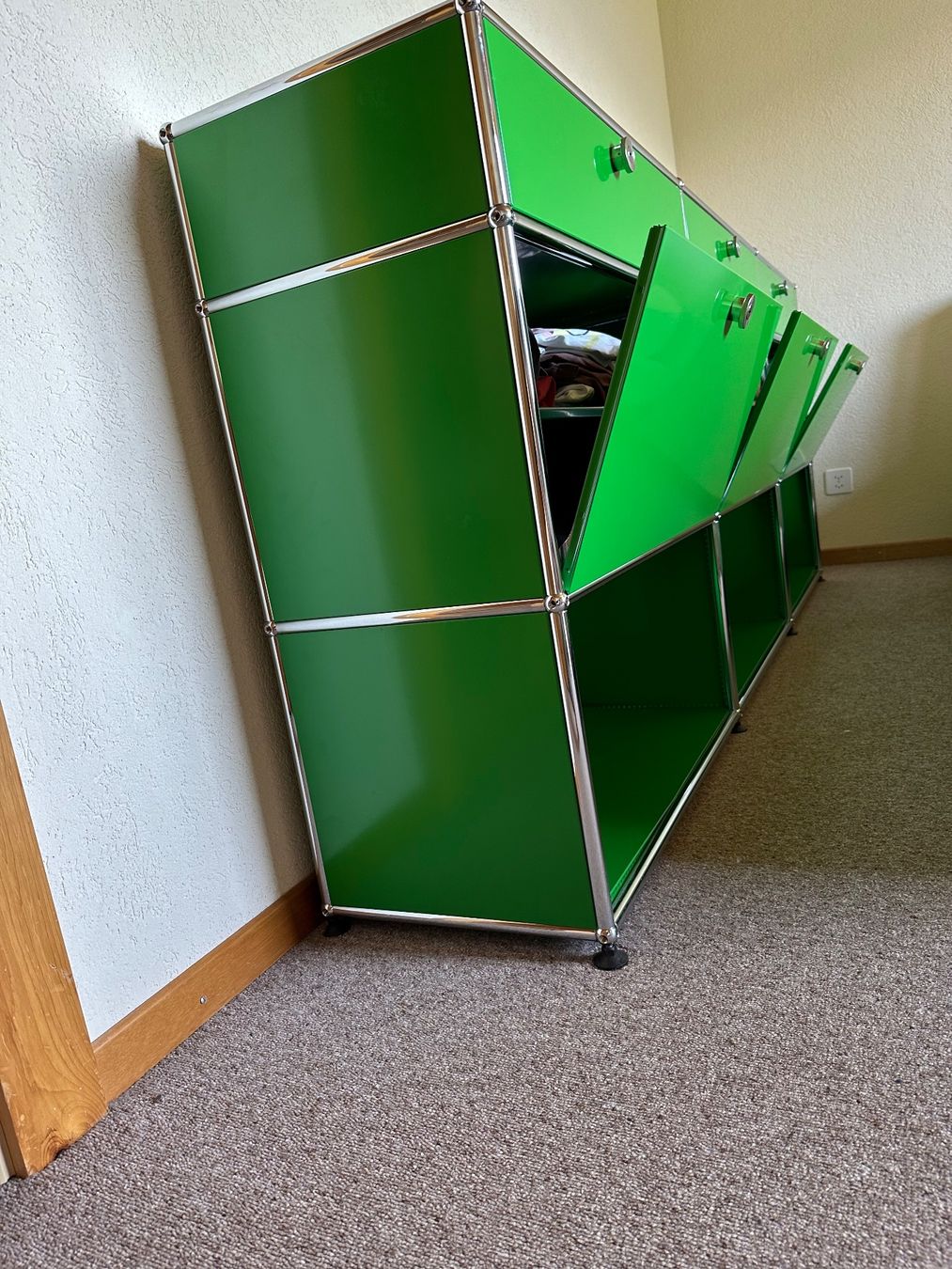 USM Scaffali: USM Haller Regal 3x3 Grün – Usato da Uetikon am See venduto da eli-r 1