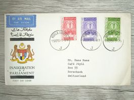 TR84 Enveloppe + Timbre Malaisie 1959