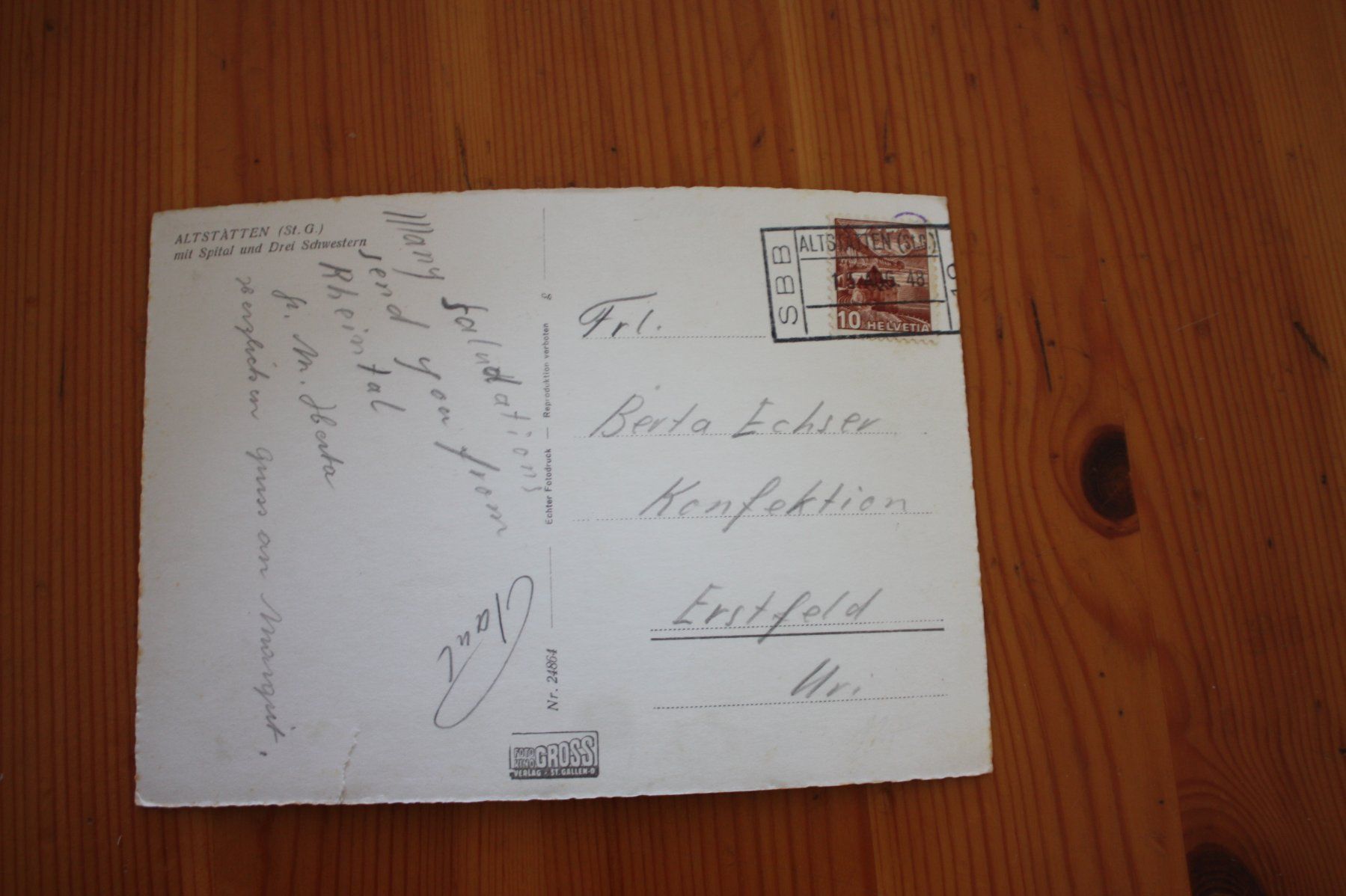 Cartoline postali: Altstätten Rheintal – Usato da Altstätten SG venduto da sulim 1