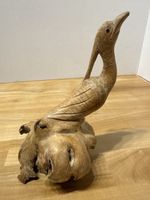Holz Schnitzerei Vogel / Handarbeit