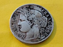 Frankreich 5 Francs "Ceres" 1850 A Silber