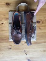 Sebago Docksides Boat Shoes Leather Brown Size 43.5