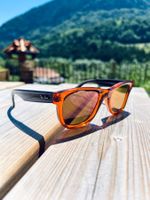 RAY-BAN Wayfarer Reverse Transparent Ambre / Gris bleuté 🍸