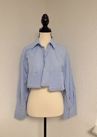 Gestreifte Cropped-Bluse