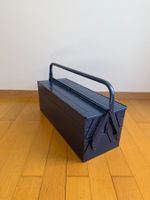 Werkzeugkasten Metall blau 5 Fächer guter Zustand