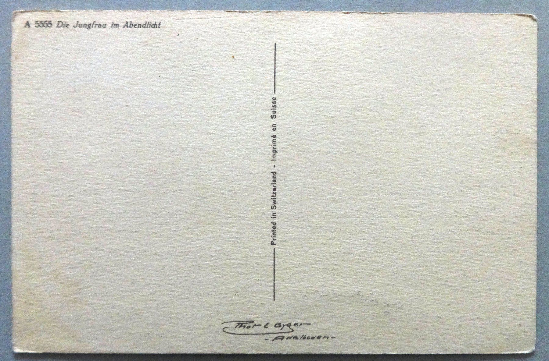 Cartoline postali: Die Jungfrau im Abendlicht – Usato da Fétigny venduto da Billy2miny 1