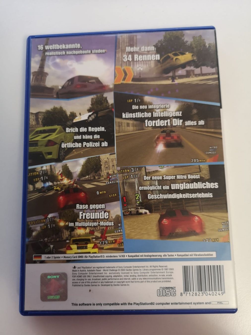 Sony Giochi: Autobahn Raser World Challenge (PS2) – Usato da Herisau venduto da Seyashop1 2
