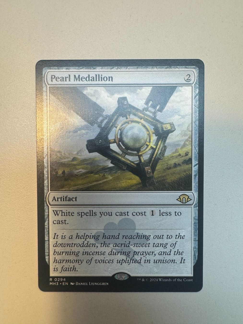 Magic The Gathering Sammelbilder & Trading cards: Pearl Medallion Modern Horizons 3 NM – Neu (gemäss Beschreibung) aus Rechthalten von