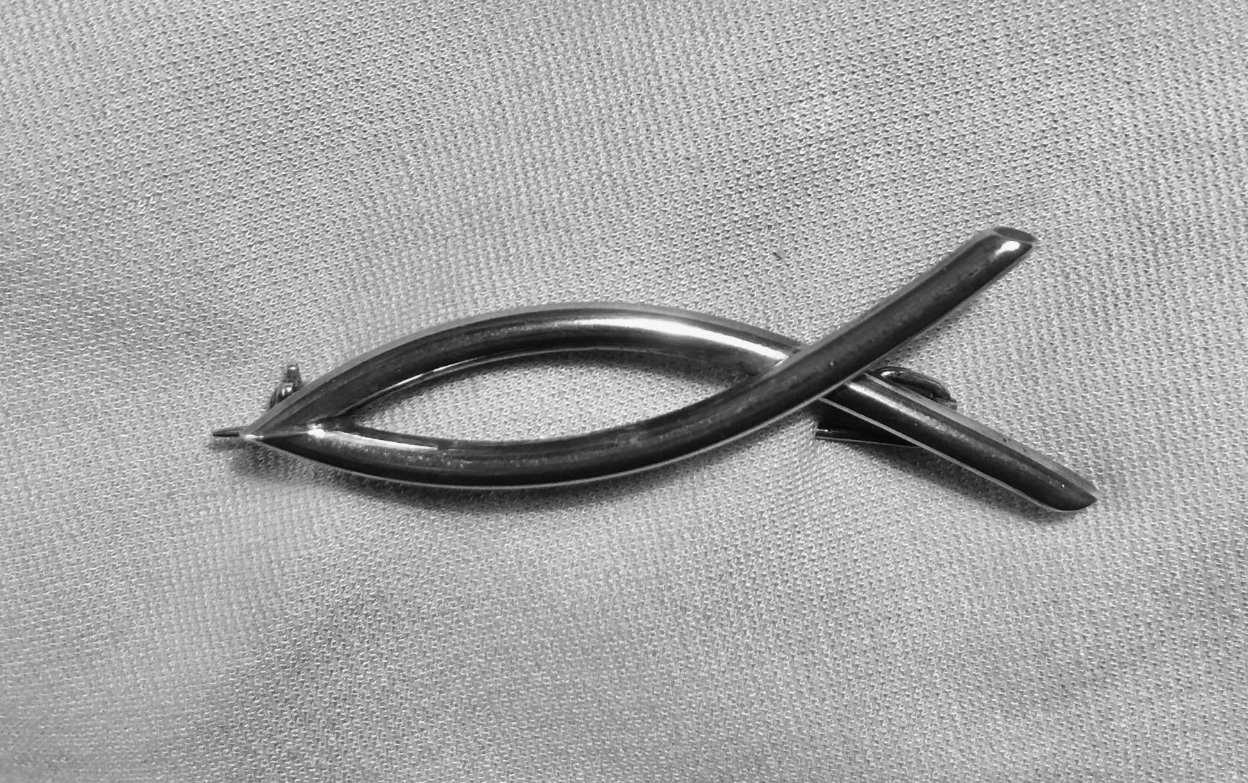 Spille & Fermagli: Christliche Brosche "Fisch" Silber 925 modern – Usato da Stein AR venduto da EvaL056