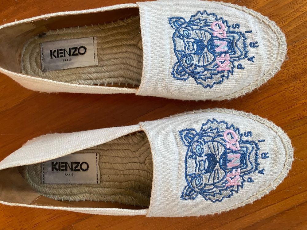 white kenzo espadrilles