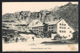 AK Grimsel, Hospiz mit Postkutsche
