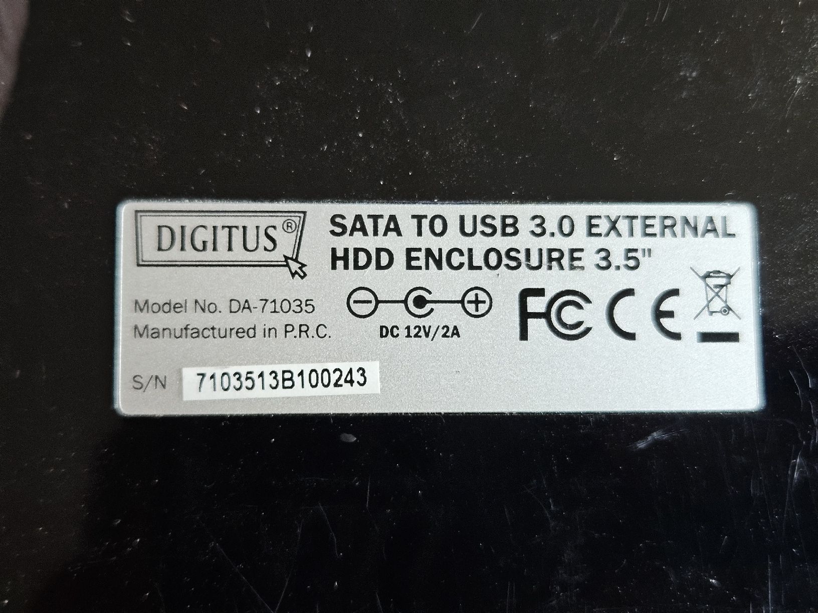 Harddisks: Digitus DA-71035 - 3.5" HDD Gehäuse USB 3.0, Schwarz – Gebraucht aus Neftenbach von Wummwila 1