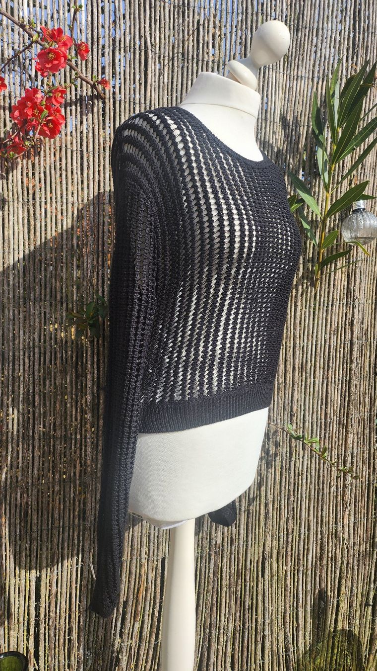 Zebra Maglioni & Felpe: Pull noir à trou ZEBRA, taille M, acrylic 90% viscose, NEUF  – Nuovo e nell'imballaggio originale da Agiez venduto da chouchanelle 3