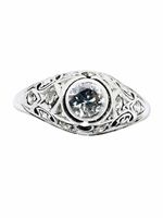 585/14 Karat Gold Ring mit 040Ct Brillanten