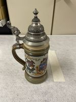 Original Thewalt Bierkrug mit Zinndeckel, 1896, Top! (51)