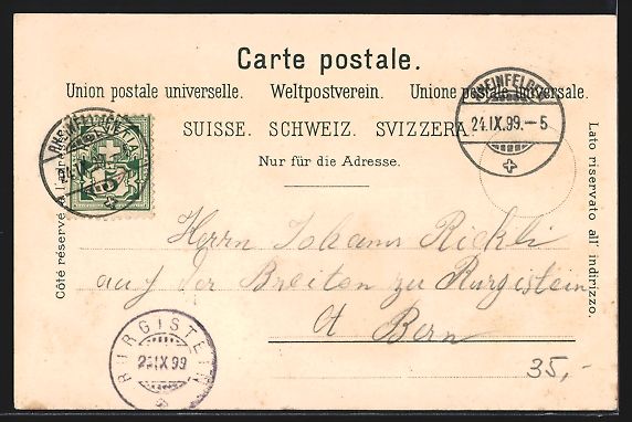 Cartes postales: Litho Rheinfelden, Teilansicht mit Brüc – D'occasion à Berlin par bartko-reher 1