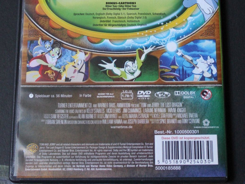 Tutti i DVDs: TOM UND JERRY - DER VERLORENE DRACHE - SPIELFILM DVD – Usato da Tübach venduto da JamesStone 8