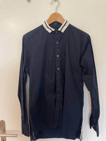 Hemd Designer: Etiqueta Negra - Navy - Super Slim Gr M