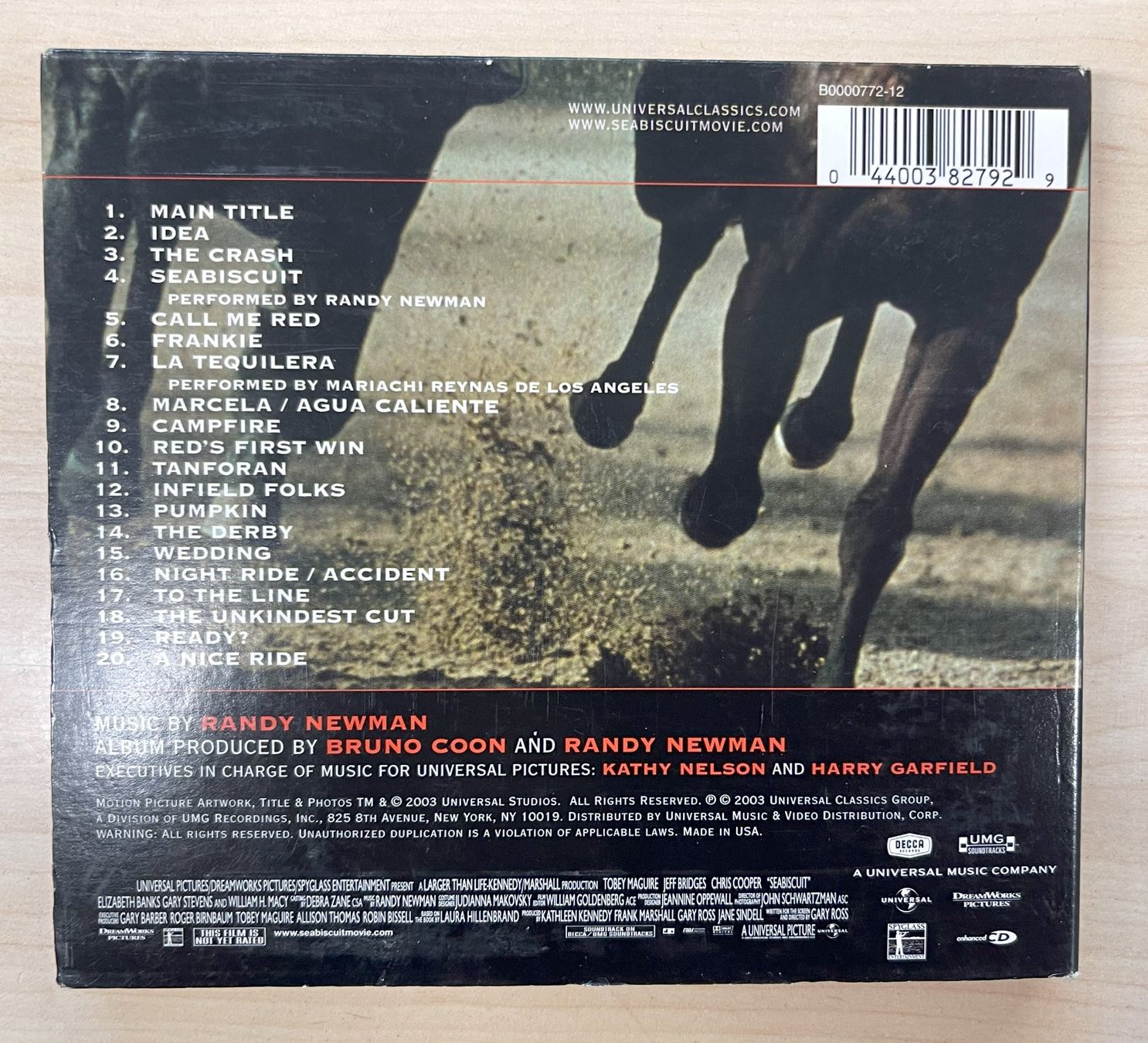 CD: SEABISCUIT - Soundtrack CD – Usato da Oftringen venduto da Vucki 1