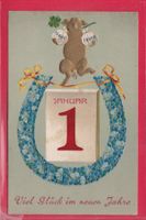 PRÄGEKARTE, 1. JANUAR, VIEL GLÜCK IM NEUEN JAHRE, 30.12.1908