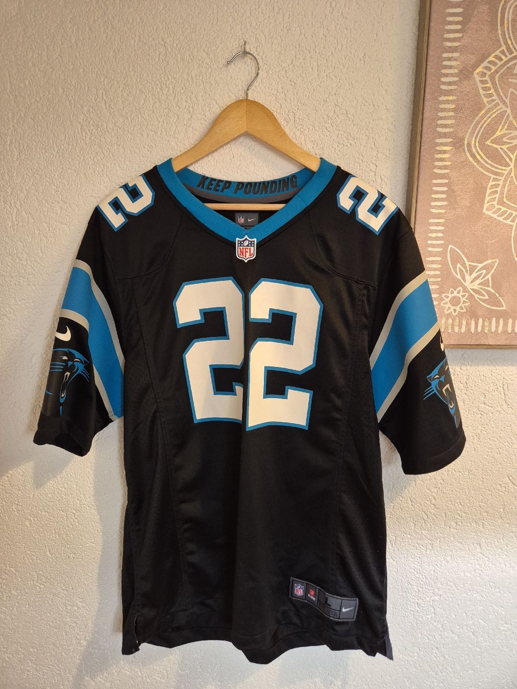 Nike Canottiere & Pantaloni: Maillot NFL Panthers McCaffrey 22 L noir – Usato da Daillens venduto da jay_z