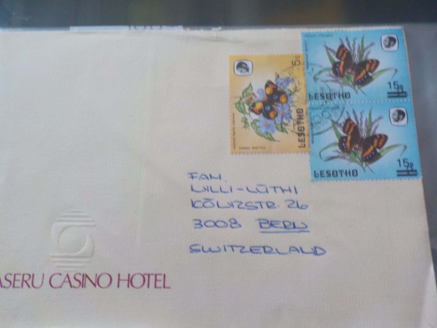 Tutti i francobolli: Afrika, Lesotho, Brief Marke Schmetterling – Usato da Muri b. Bern venduto da Ricardoverkauf