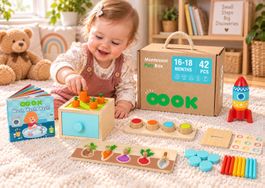 Montessori Play Box 16-18 Monate Holzspielzeug neu