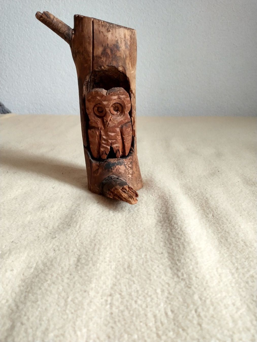 Sculture & Statue: Geschnitzte Eule aus Holz, Handarbeit,  vintage Top! – Usato da Löhningen venduto da Chimae67