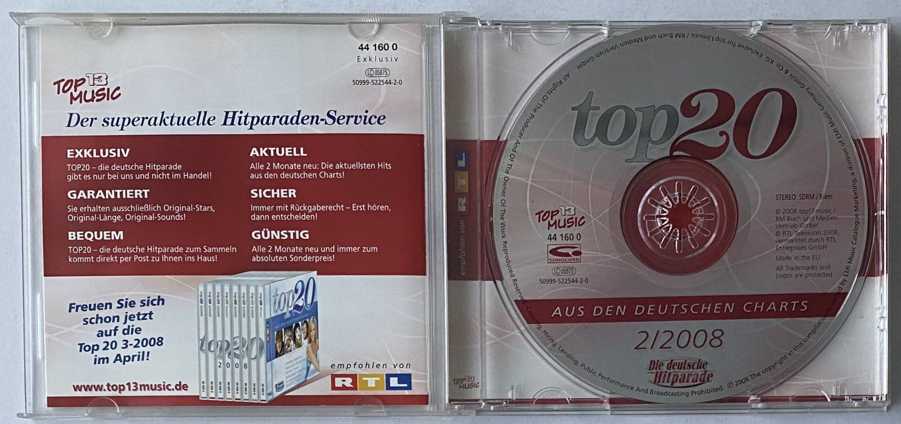 CDs: Top 20, Die Deutsche Hitparade 2/2008 – Gebraucht aus Flums von Asquillo 2