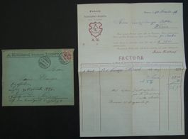 1896 Luzern Brief Möbelfabrik Kohlhauf m. Dokument n. Kriens